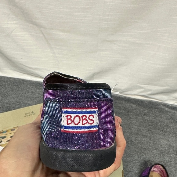 Skechers BOBS Glitter Slip-On Shoes - Purple - Picture 13 of 13